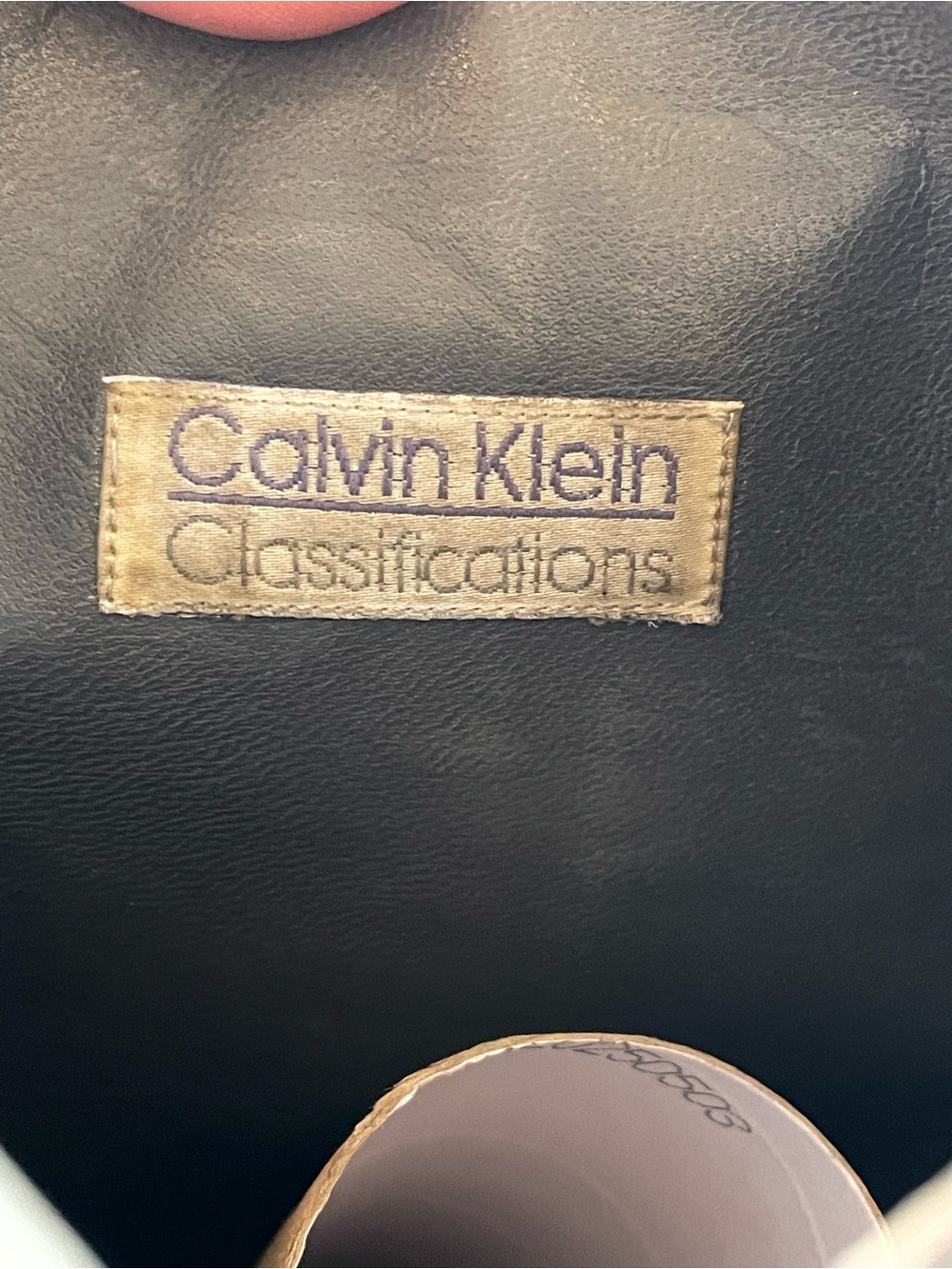 Calvin Klein Classifications Vintage Western Black Leather High Heel Boot Y2K - Picture 6 of 16